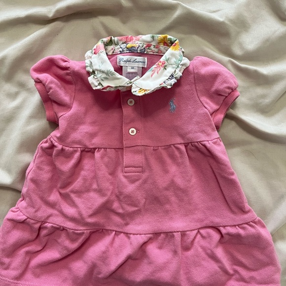 Ralph Lauren Other - Ralph Lauren Kids Polo Dress in Pink with Floral Collar